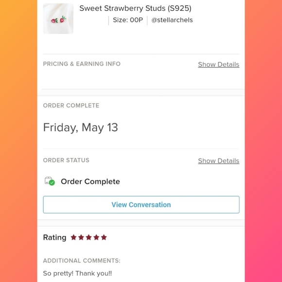 Sweet Strawberry Studs (S925) - Only 3 left! - Picture 8 of 9